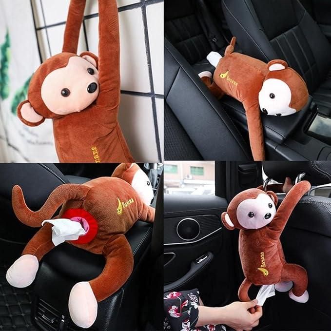 Hatims Monkey Tissue Holder – Cute & Creative Wall-Mounted Toilet Paper Dispenser for Bathroom, Kitchen & Car | Fun Home Décor Organizer