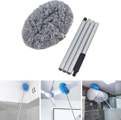 Hatims Washable Ceiling Fan Duster with Telescopic Handle – Extendable Microfiber Cleaning Brush for Fans, Walls, and Hard-to-Reach Areas