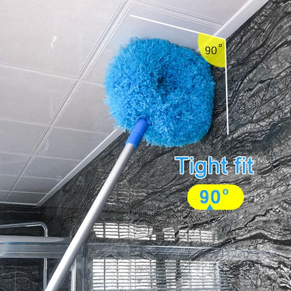 Hatims Washable Ceiling Fan Duster with Telescopic Handle – Extendable Microfiber Cleaning Brush for Fans, Walls, and Hard-to-Reach Areas