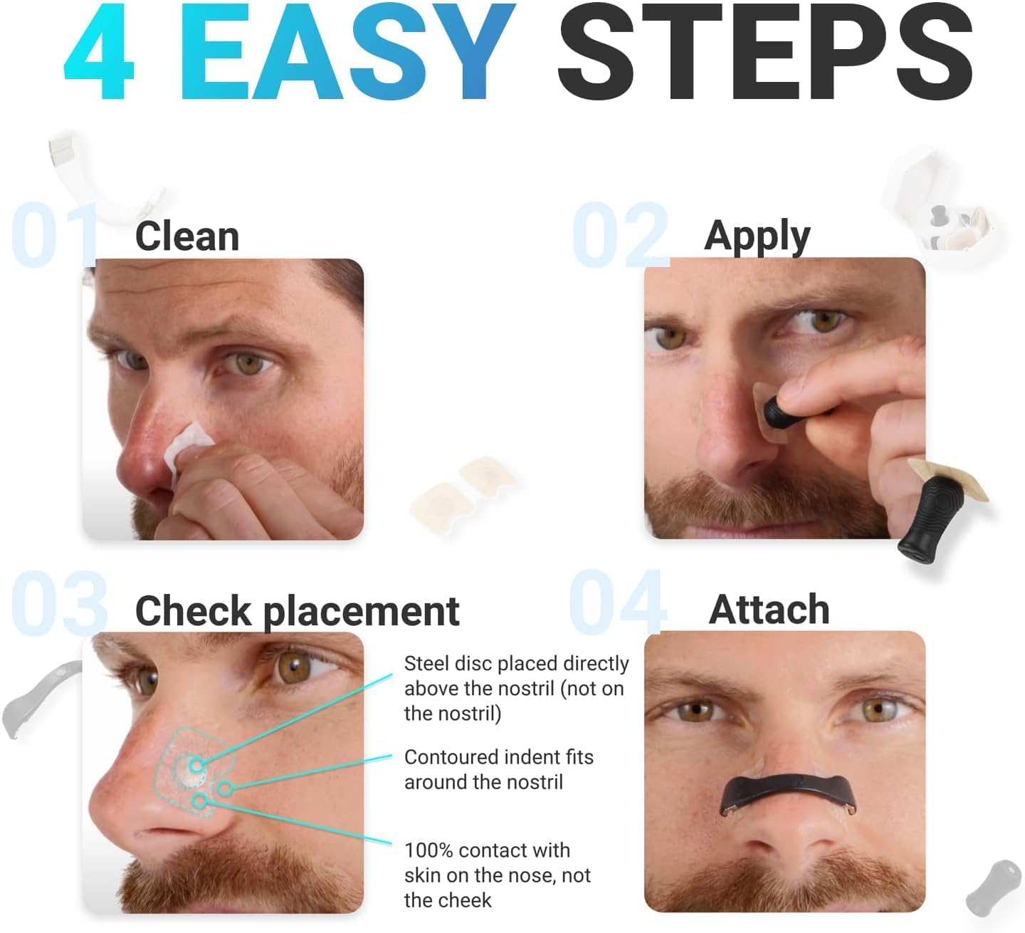 Hatims Anti-Snoring Nasal Strips – Instant Relief for Snoring & Nasal Congestion | Improves Sleep Quality & Breathing – Starter Kit (15 Strips)